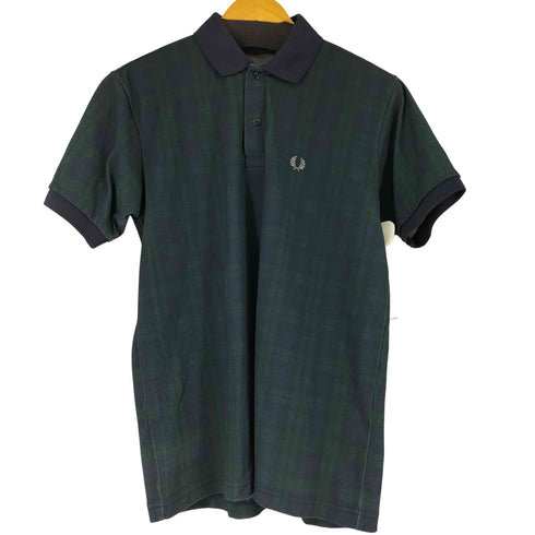 フレッドペリー FRED PERRY ロゴ刺繍 チェック柄 ポロシャツ メンズ JPN:M