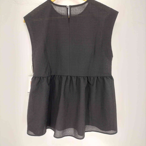 ユナイテッドアローズグリーンレーベルリラクシング UNITED ARROWS green label relaxing 25ss ドライ ペプラム ノースリーブ プルオーバー レディース FREE