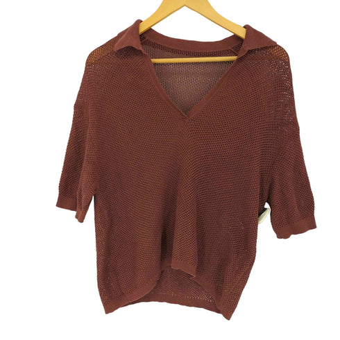 ユナイテッドアローズグリーンレーベルリラクシング UNITED ARROWS green label relaxing 25ss メッシュ スキッパー ニット プルオーバー レディース FREE