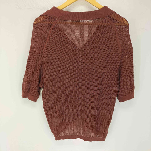 ユナイテッドアローズグリーンレーベルリラクシング UNITED ARROWS green label relaxing 25ss メッシュ スキッパー ニット プルオーバー レディース FREE