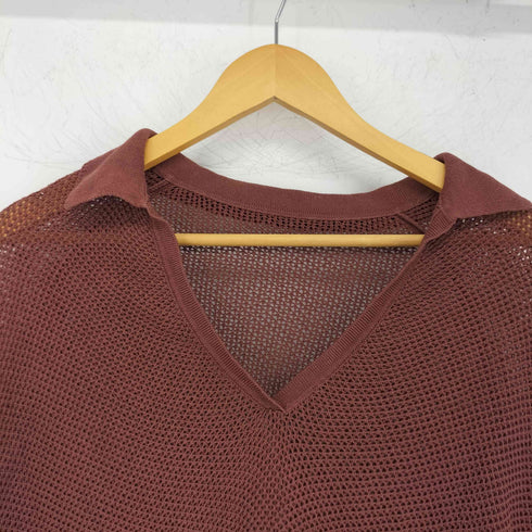 ユナイテッドアローズグリーンレーベルリラクシング UNITED ARROWS green label relaxing 25ss メッシュ スキッパー ニット プルオーバー レディース FREE