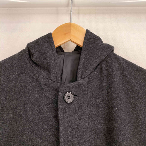コムサデモードメン COMME CA DU MODE MEN アンゴラ混 フーデッド ロングコート メンズ