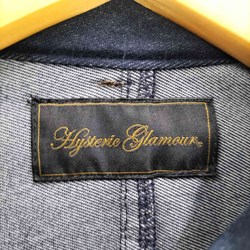 ヒステリックグラマー HYSTERIC GLAMOUR レースアップデザイン ストレッチデニムジャケット レディース M