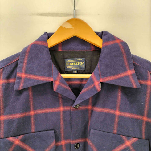 ペンドルトン PENDLETON open collar tartan check shirt オープンカラー タータン チェック ボードシャツ メンズ import:M