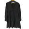 ザラ ZARA Black Ruffle Pleated Boho Smock Tunic Dress レディース us l