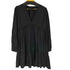 ザラ ZARA Black Ruffle Pleated Boho Smock Tunic Dress レディース us l