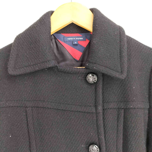 トミーヒルフィガー TOMMY HILFIGER アンゴラ混 ロングコート レディース import:M