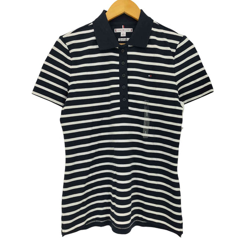 トミーヒルフィガー TOMMY HILFIGER SHORT SLEEVE STRIPE POLO レディース S