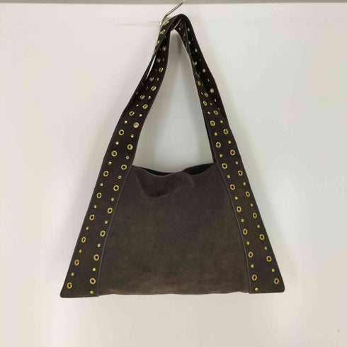 ザラ ZARA スプリットスエード スタッズショルダーバッグ レディース M