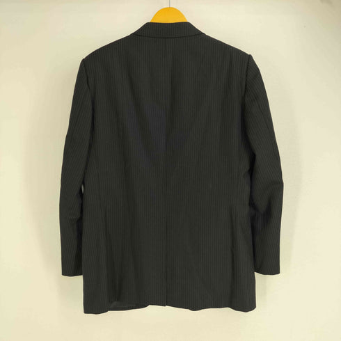 ハーディエイミス HARDY AMIES super 100s 総裏 開き見せ センターベント ストライプ 2bシングルテーラードジャケット メンズ 100ab7