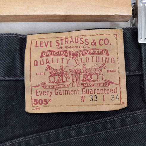 リーバイス Levis 505 511刻印 先染め ブラックデニム メンズ W33 L34