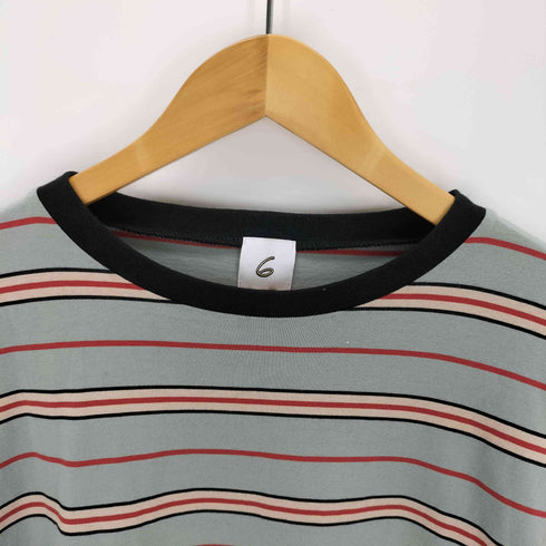 ロクビューティーアンドユースユナイテッドアローズ 6 BEAUTY & YOUTH UNITED ARROWS COTTON MULTI BORDER T-SHIRT メンズ