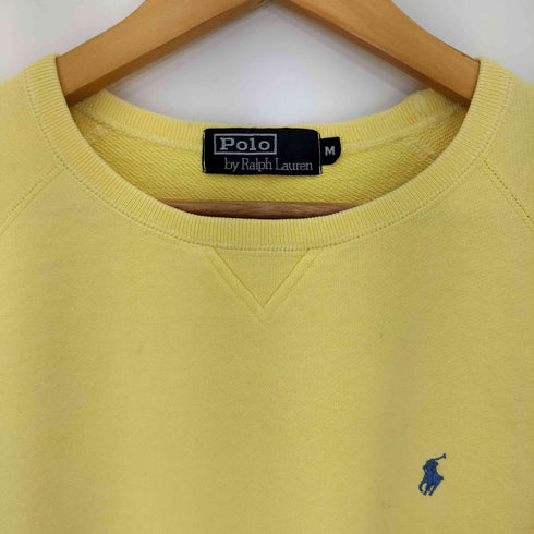 ポロバイラルフローレン Polo by RALPH LAUREN 90-00s ポニー刺繍 前Vガゼット ラグランスリーブクルーネックスウェット メンズ import:M