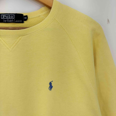 ポロバイラルフローレン Polo by RALPH LAUREN 90-00s ポニー刺繍 前Vガゼット ラグランスリーブクルーネックスウェット メンズ import:M