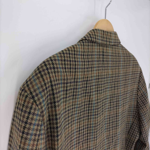 DEWHIRST 英国製 千鳥格子 ウール シングルブレスト テーラード ジャケット メンズ