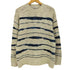 ザラ ZARA SWEATER WITH IRREGULAR STRIPES メンズ import:M