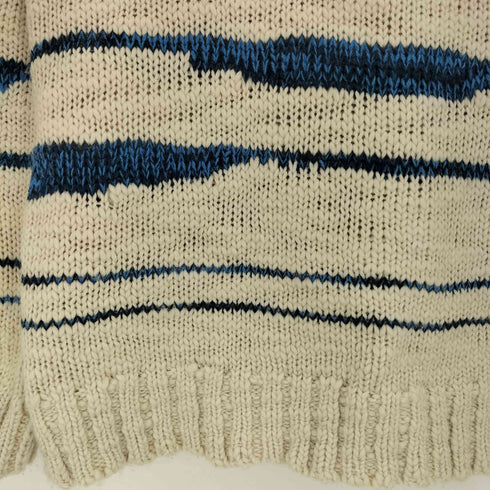 ザラ ZARA SWEATER WITH IRREGULAR STRIPES メンズ import:M