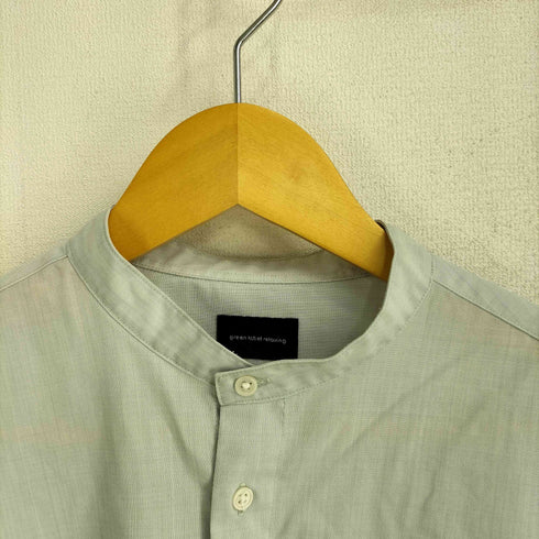 ユナイテッドアローズグリーンレーベルリラクシング UNITED ARROWS green label relaxing TW ウォッシャブルトロ バンドカラー プルオーバー シャツ メンズ JPN:M