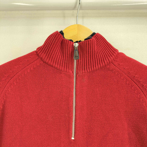 トミーヒルフィガー TOMMY HILFIGER ハーフジップ コットンニット メンズ import:L