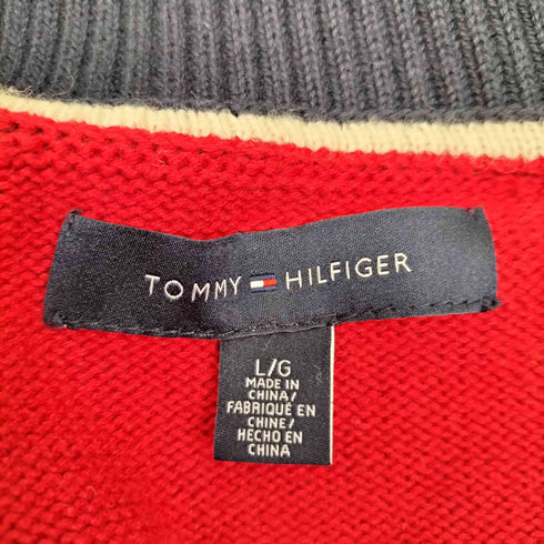 トミーヒルフィガー TOMMY HILFIGER ハーフジップ コットンニット メンズ import:L