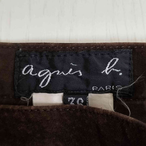 アニエスベー agnes b. PARIS フランス製 ピッグレザー ロングスカート レディース EUR:36