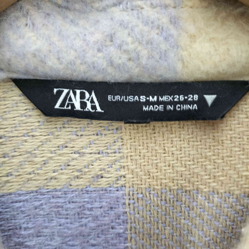 ザラ ZARA チェッカーシャギージャケット レディース s-m