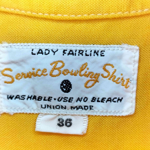 60S SERVICE BOWLING SHIRT バック刺繍 S/S シャツ レディース 36