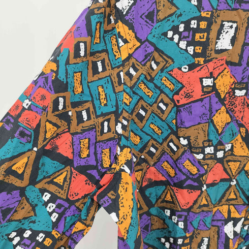 デシグアル Desigual FLORENTINO 総柄デザイン レギュラーカラーシャツ メンズ L