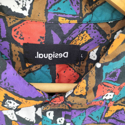 デシグアル Desigual FLORENTINO 総柄デザイン レギュラーカラーシャツ メンズ L