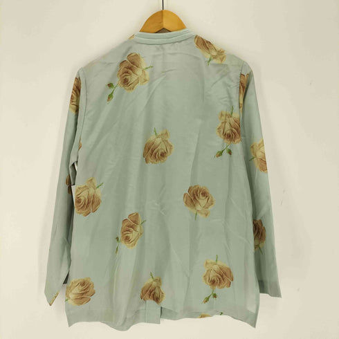 日本製 花柄シルクガウン レディース