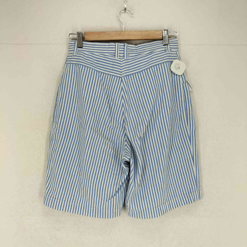 GLORIA VANDERBILT 1タックストライプワイドハーフパンツ レディース 12