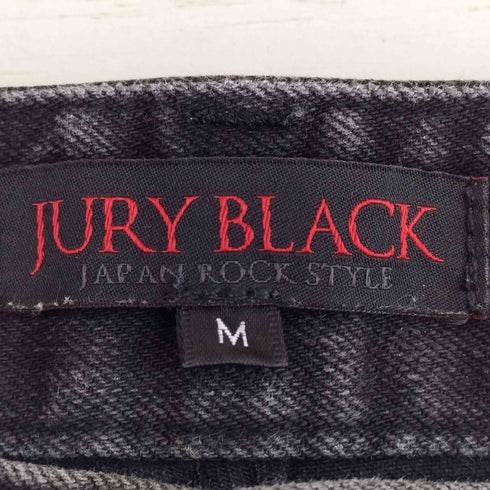 ジュリーブラック JURY BLACK Y2K スタッズ クラック加工 スキニーデニムパンツ メンズ M