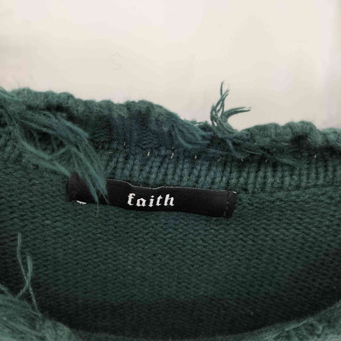 フェイス faith ダメージデザイン ボーダー柄 コットンニット セーター メンズ F