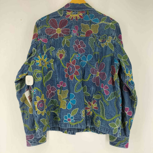 コールドウォータークリーク Coldwater Creek 総刺繍 デニム ジャケット レディース JPN:XL