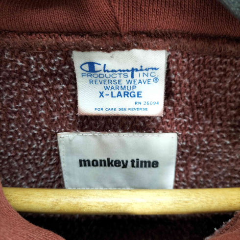 モンキータイム MONKEY TIME REVERSE WEAVE FULL ZIP HOOD ビッグシルエットジップパーカー メンズ JPN:XL