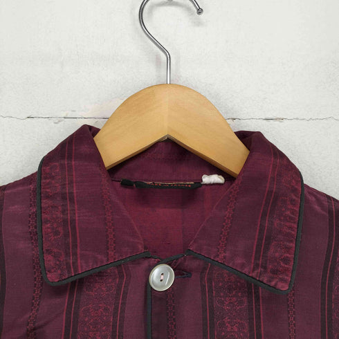 SELITEX MADE IN FRANCE 70S~ サテンパジャマシャツ メンズ 12C