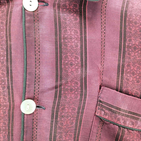 SELITEX MADE IN FRANCE 70S~ サテンパジャマシャツ メンズ 12C
