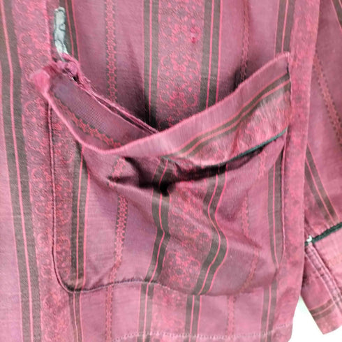 SELITEX MADE IN FRANCE 70S~ サテンパジャマシャツ メンズ 12C