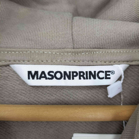 メゾンプリンス mason prince ロゴプリント ダメージ加工 プルオーバーパーカー メンズ