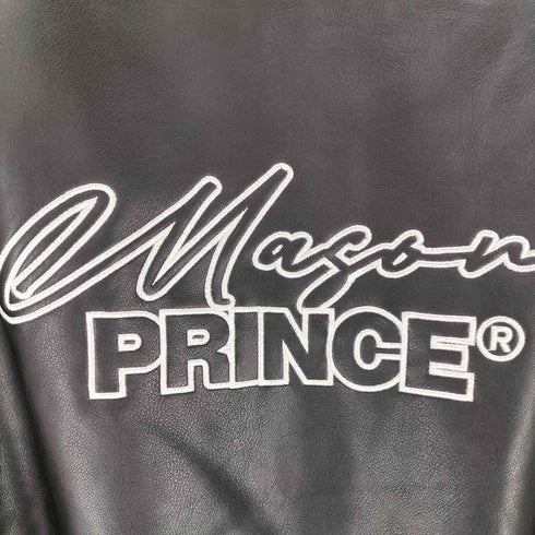 メゾンプリンス mason prince オーバーサイスバックロゴ PUレザースタジャン メンズ JPN:1