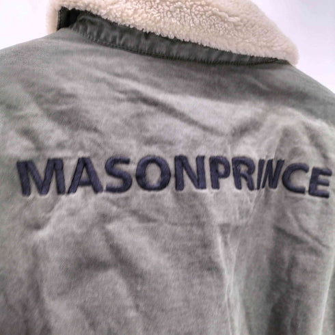 メゾンプリンス mason prince オーバーサイズ フェイクボア バックロゴ ミリタリージャケット メンズ JPN:1