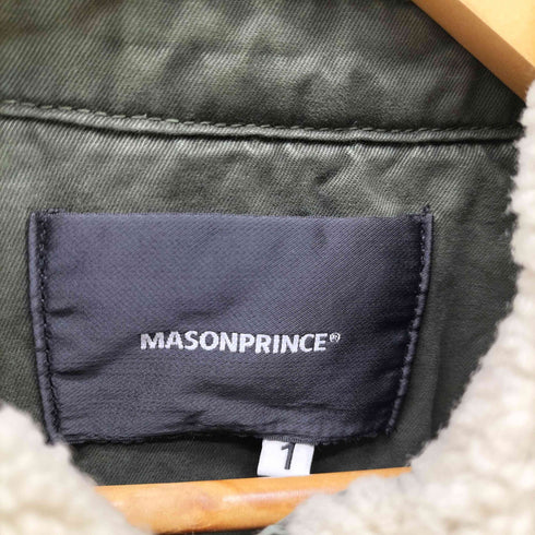 メゾンプリンス mason prince オーバーサイズ フェイクボア バックロゴ ミリタリージャケット メンズ JPN:1