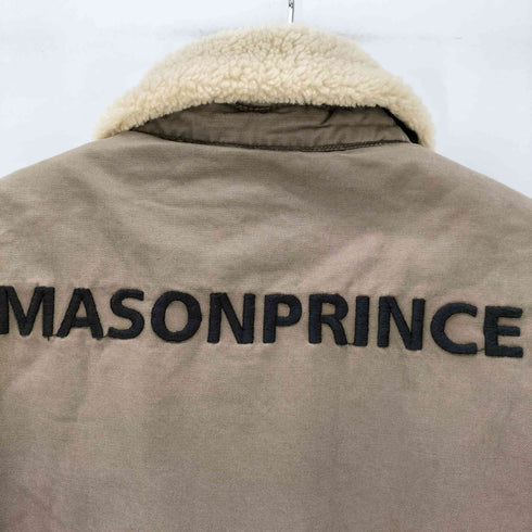 メゾンプリンス mason prince オーバーサイズ フェイクボア バックロゴ ミリタリージャケット メンズ JPN:1