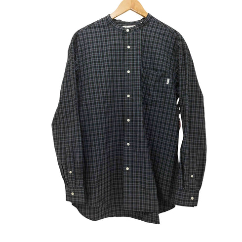 ジムフレックス GYMPHLEX チェック柄 バンドカラーシャツ メンズ import:L