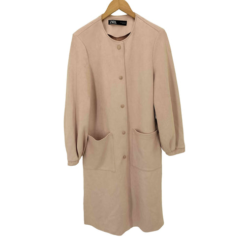 ザラ ZARA フェイクスエードロングコート レディース import:M