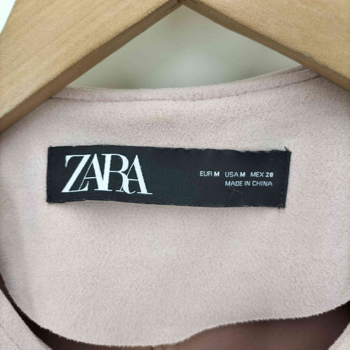 ザラ ZARA フェイクスエードロングコート レディース import:M