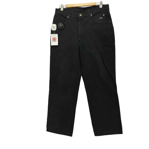 ハーレーダビッドソン HARLEY-DAVIDSON USA製 90s ワイドストレートブラックデニム メンズ 34/34