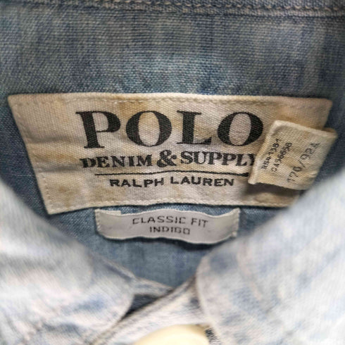 デニムアンドサプライ ラルフローレン DENIM & SUPPLY RALPH LAUREN CLASSIC FIT INDIGO シャンブレーシャツ メンズ JPN:S