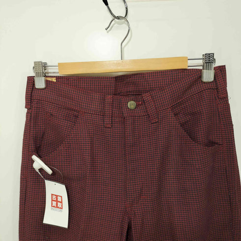リー Lee 70S Hip pocket label ピスマーク USA製 千鳥格子柄 BOOT CUT FLARE パンツ メンズ