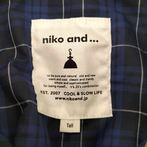 ニコアンド niko and... ダックステンカラーロングコート メンズ tall